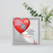 Mutter TLC Herzballonkarte Karte (Stehend Vorderseite)