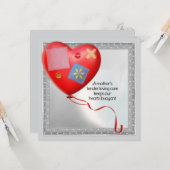 Mutter TLC Herzballonkarte Karte (Vorderseite/Rückseite Beispiel)