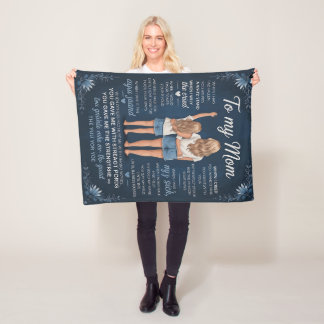 Mutter-Tochter-Band-Decke – Sentimentale Blondine Fleecedecke