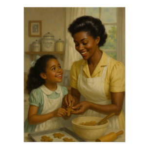Mutter-Tochter Cookies zusammenstellen Poster