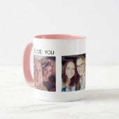 Mutter Tochter Custom Foto Collage Tasse (Vorderseite Links)