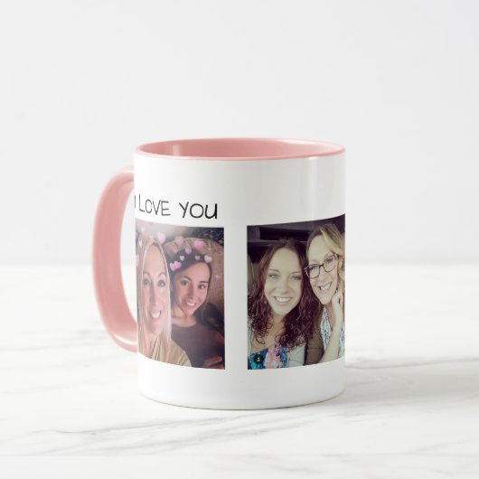 Mutter Tochter Custom Foto Collage Tasse (Vorderseite Links)