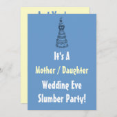 Mutter Tochter Hochzeit Eve Slumber Party einladen Einladung (Vorne/Hinten)