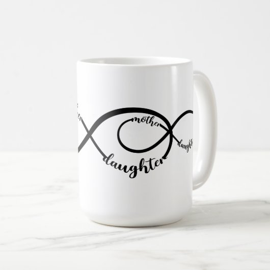 Mutter Tochter Infinity Kaffeetasse (VorderseiteRechts)