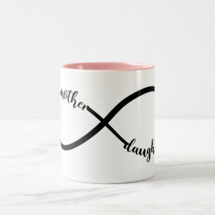 Mutter Tochter Infinity Zweifarbige Tasse