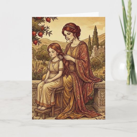 Mutter-Tochter-Kunst-Grußkarte Karte (Vorderseite)