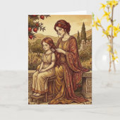 Mutter-Tochter-Kunst-Grußkarte Karte (Gelbe Blume)