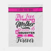 Mutter Tochter Liebe fügt Text hinzu Fleecedecke (Vorderseite)