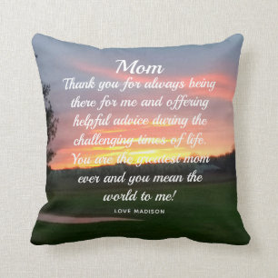 Mutter Tochter Liebe Letter Sunset Personalisiert Kissen