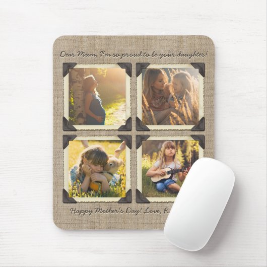 Mutter-Tochter personalisiertes Instagram Mousepad (Mit Mouse)