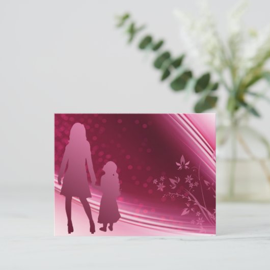 Mutter - Tochter Postkarte (Stehend Vorderseite)