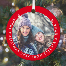Mutter Tochter Red White Personalisiert Weihnachte Ornament Aus Metall