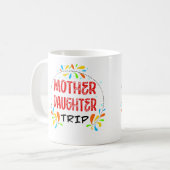 Mutter Tochter Reise, Familienreise Kaffeetasse (Vorderseite Links)