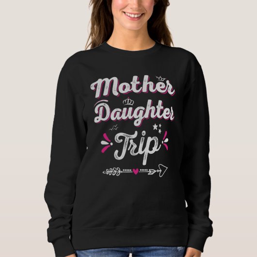 Mutter-Tochter-Reise-Shirt und Mutter-Tochter-Matt Sweatshirt (Vorderseite)