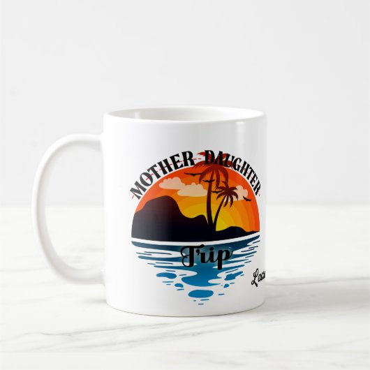 Mutter Tochter Reise, tropischer Sonnenuntergang A Kaffeetasse (Links)