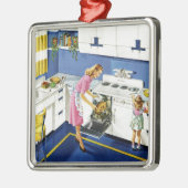 Mutter-/Tochter-Retro Küche #2 Ornament Aus Metall (Links)