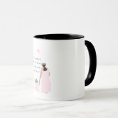 Mutter & Tochter rosa Herz-Silhouette Tasse (VorderseiteRechts)