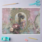 Mutter & Tochter Shabby Chic und BlumenCollage Seidenpapier (Basteln)