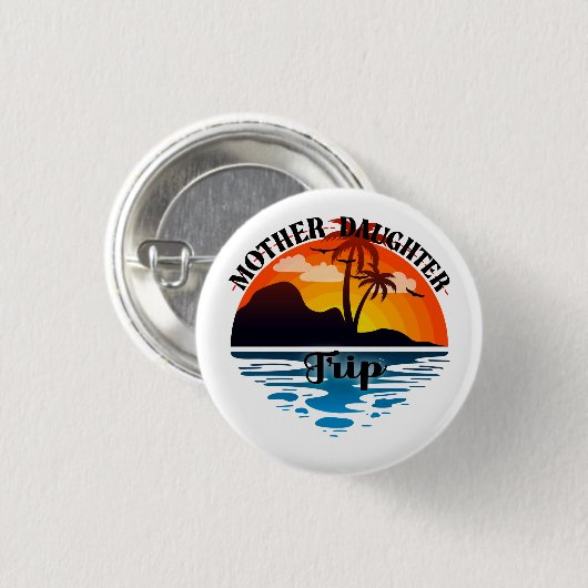Mutter Tochter Trip Button (Vorne & Hinten)