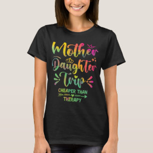 Mutter Tochter- und Mutter-Tochter-Gefärbte Krawat T-Shirt