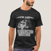 Mutter Trucker 18 Wheeler Grafik Silhouette Image T-Shirt (Vorderseite)