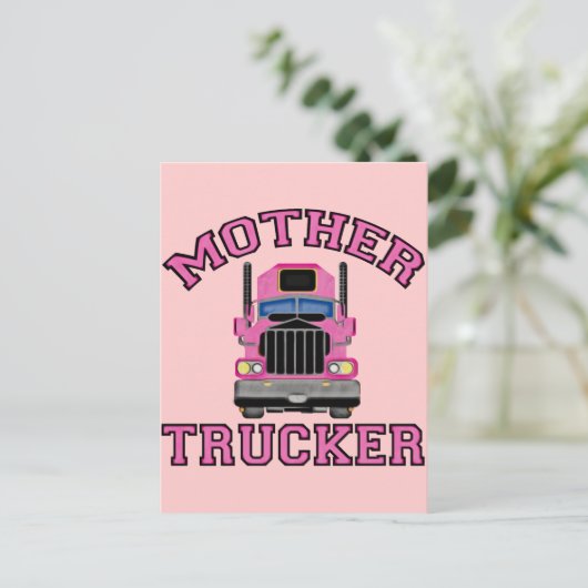 Mutter Trucker Postkarte (Stehend Vorderseite)