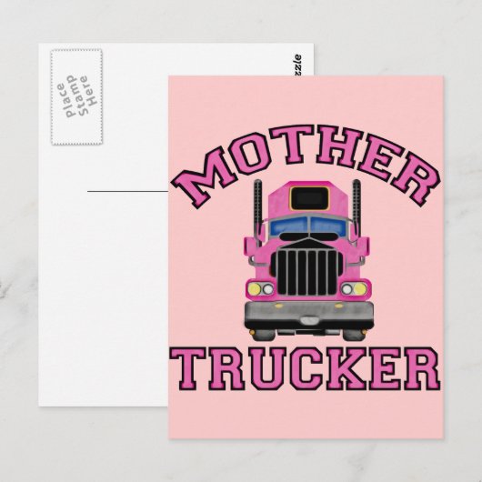 Mutter Trucker Postkarte (Vorne/Hinten)