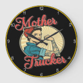 Mutter Trucker: Rosie The Riveter Große Wanduhr (Vorderseite)