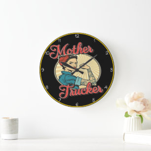 Mutter Trucker: Rosie The Riveter Große Wanduhr