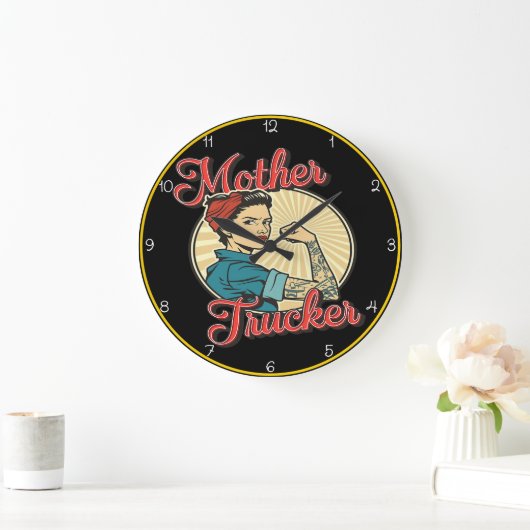 Mutter Trucker: Rosie The Riveter Große Wanduhr (Zuhause)