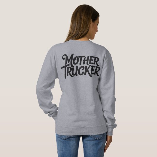 Mutter Trucker Sweatshirt (Schwarz voll)