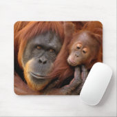 Mutter-u. Baby-Orang-Utan Mousepad (Mit Mouse)