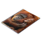 Mutter-u. Baby-Orang-Utan Notizblock (Linke Seite)