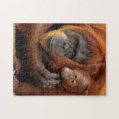 Mutter-u. Baby-Orang-Utan Puzzle (Horizontal)
