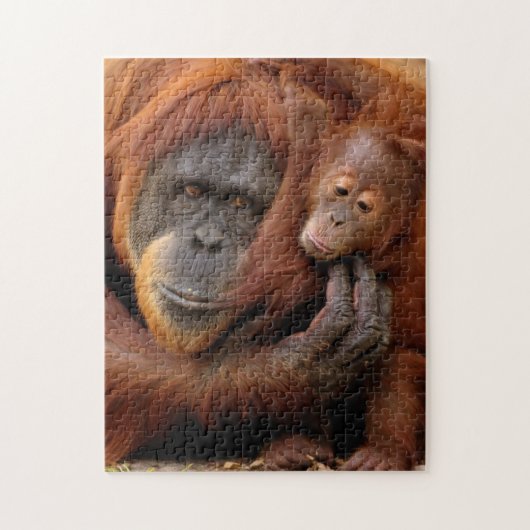 Mutter-u. Baby-Orang-Utan Puzzle (Vertikal)