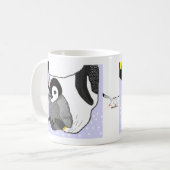 Mutter-u. Baby-Pinguin Kaffeetasse (Vorderseite Links)