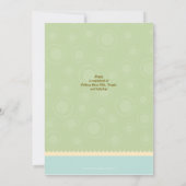 Mutter-u. Baby-Schaf-Babyparty laden ein: Grün Einladung (Rückseite)