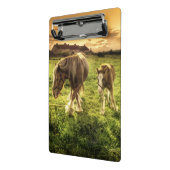 Mutter-u. Fohlen-Pferd Mini Klemmbrett (Gewinkelt2)