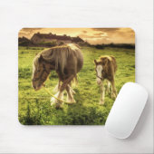 Mutter-u. Fohlen-Pferd Mousepad (Mit Mouse)