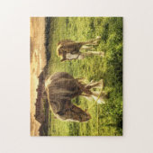 Mutter-u. Fohlen-Pferd Puzzle (Vertikal)