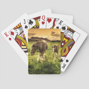 Mutter-u. Fohlen-Pferd Spielkarten
