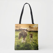 Mutter-u. Fohlen-Pferd Tasche (Vorderseite)