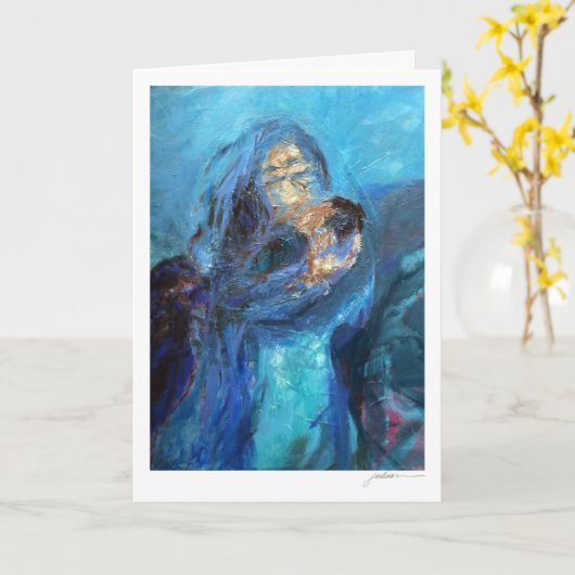 Mutter u. Kind Karte (Gelbe Blume)