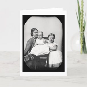 Mutter u. Kinder, Gertrud Hubbard Daguerreotype Karte