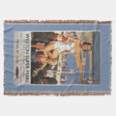 Mutter u. Sohn auf Strand-Eisenbahn-Plakat Decke (Vorderseite)