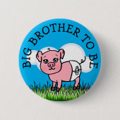 Mutter, um Baby Dusche Farm Tier Themed Button (Vorderseite)