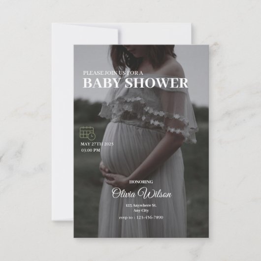 Mutter, um Baby Dusche zu sein Einladung (Vorderseite)