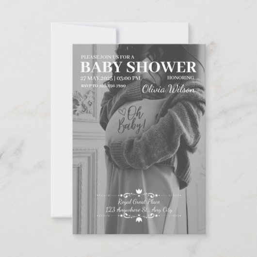 Mutter, um Baby Dusche zu sein Einladung (Vorderseite)