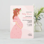 Mutter, um Baby Shower Einladungen zu sein (Stehend Vorderseite)