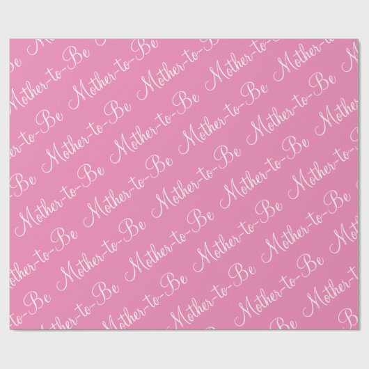 Mutter, um rosa Script Kinderdusche zu sein Geschenkpapier (Flach)